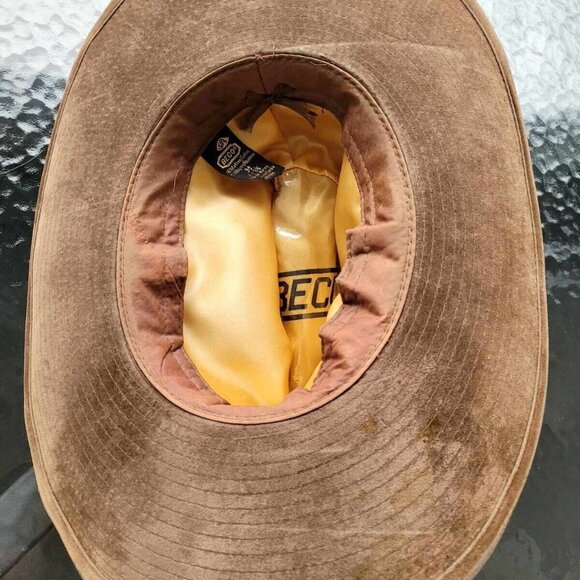 BECO Vintage Tan Men's Western/Cowboy Hat with Band 7 - 7 1/8 Medium - Picture 9 of 10